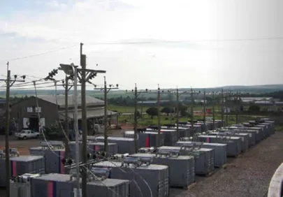 Central eléctrica con motogeneradores en contenedor, África