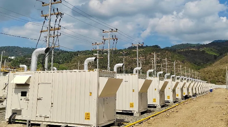 Central eléctrica de 110 MW con motogeneradores en contenedor