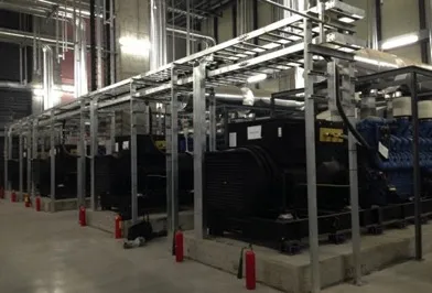 Sala de motogeneradores de respaldo en una planta Samsung, China